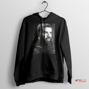 Stylish Drake Signature Poster Art Black Hoodie