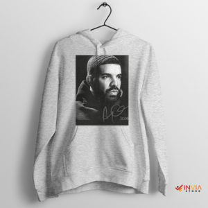 Stylish Drake Signature Poster Art Sport Grey Hoodie