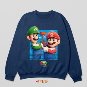 Super Mario Movie Magic Brothers Navy Sweatshirt