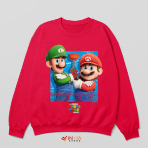 Super Mario Movie Magic Brothers Red Sweatshirt