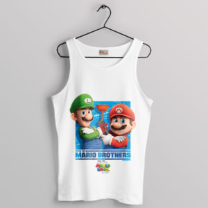 Super Mario Movie We're the Bros White Tank Top