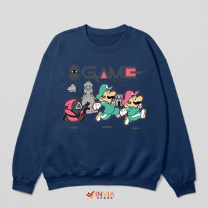 Super Mario Netflix Squid Game Navy Sweatshirt