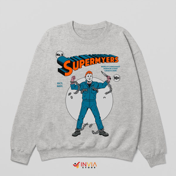 Super Michael Myers Mask 1978 Sport Grey Sweatshirt