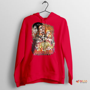 Super Power Attack on Titan Endgame Red Hoodie