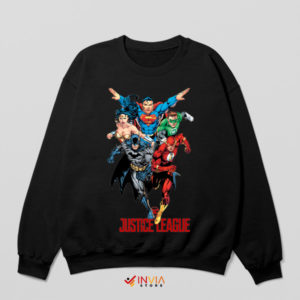 Superhero Classic DC Justice League Black Sweatshirt