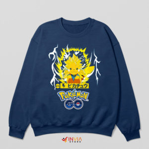 Surge of Power Pikachu Super Saiyan Navy Sweatshirt