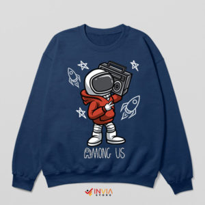 Sus Space Grooves Among Us Game Navy Sweatshirt