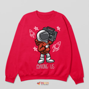 Sus Space Grooves Among Us Game Red Sweatshirt