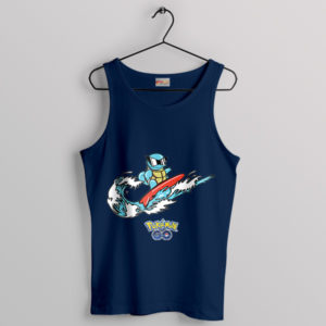 Swoosh and Squirtle Wartortle Nike Navy Tank Top