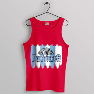 Tarheel Blue Football Mascot Art Red Tank Top