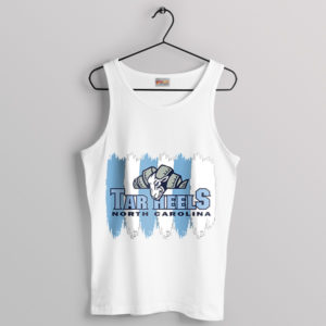 Tarheel Blue Football Mascot Art White Tank Top