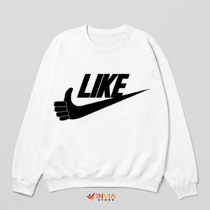 The Art of Meme Like Symbol Nike White Sweatshirt