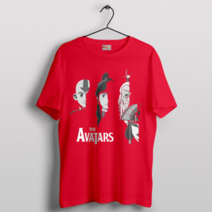 The Avatars Fab Four Last Airbender Red T-Shirt