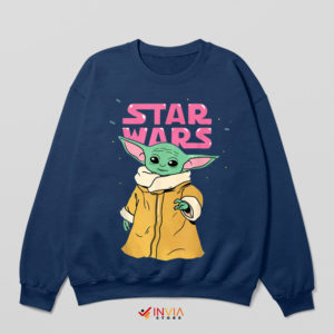 The Child Mandalorian 3 Cute Navy Sweatshirt