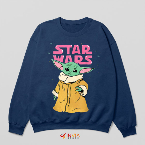 The Child Mandalorian 3 Cute Navy Sweatshirt