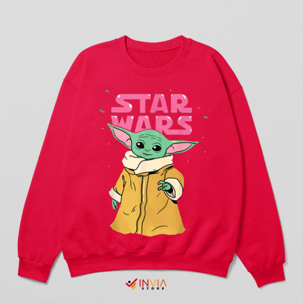 The Child Mandalorian 3 Cute Red Sweatshirt