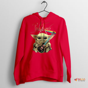 The Child Yoda Dark Side of the Moon Red Hoodie