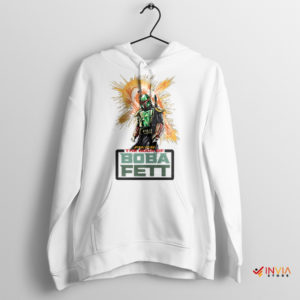 The Dark Side with Boba Fett White Hoodie