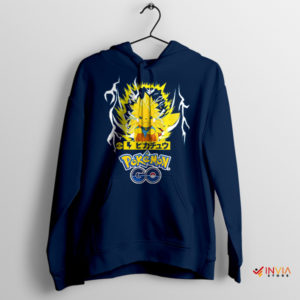 The Electric Evolution Pikachu Saiyan Navy Hoodie