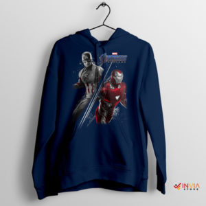 The Final Captain America And Iron Man Navy Hoodie