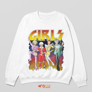 The Golden Girls Rock On Kiss White Sweatshirt