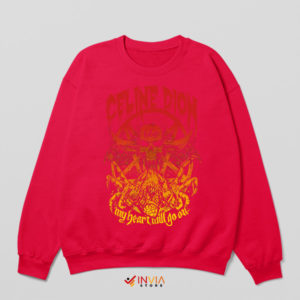 The Heart of Celine Dion Music Red Sweatshirt