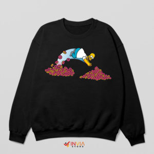 The Joy of Donuts Homer Lover Black Sweatshirt