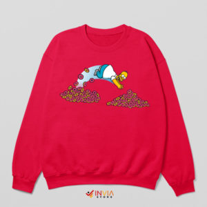 The Joy of Donuts Homer Lover Red Sweatshirt