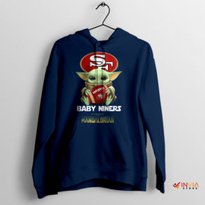 The Mandalorian Grogu 49ers Fan Art Navy Hoodie