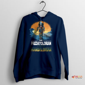 The Mandalorian Predator Alien Navy Hoodie