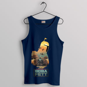 The Mandalorian Symbol Boba Fett Navy Tank Top