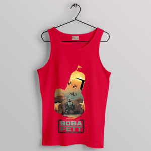 The Mandalorian Symbol Boba Fett Red Tank Top