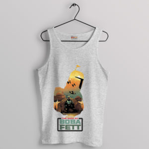 The Mandalorian Symbol Boba Fett Sport Grey Tank Top