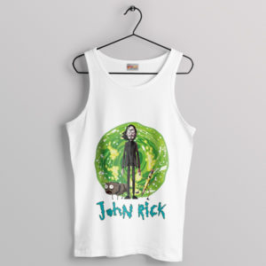 The Movie John Wick Rick Sanchez White Tank Top