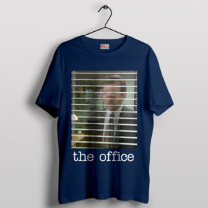 The Office Classic Michael Scott Blinds Navy T-Shirt