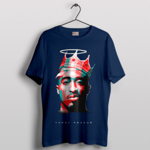 The Reign of Tupac Shakur KING Graphic Navy T-Shirt