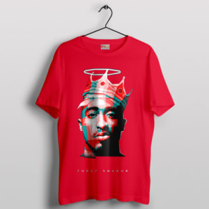 The Reign of Tupac Shakur KING Graphic Red T-Shirt