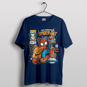 The Spectacular Spider Cat Marvel Navy T-Shirt