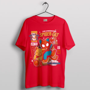 The Spectacular Spider Cat Marvel Red T-Shirt