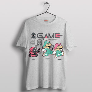 The Squid Game 2 Super Mario Sport Grey T-Shirt