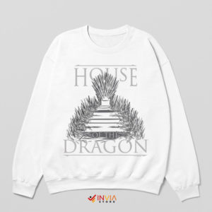 The Throne House of the Dragon White Sweatshirt