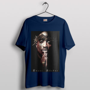 The Ultimate Jesus and Tupac Shakur Navy T-Shirt