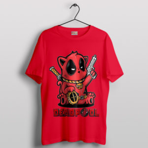 The Wade Wilson Cat Deadpool 3 Red T-Shirt