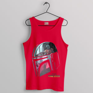 The Way of Mando Beskar Helmet Red Tank Top