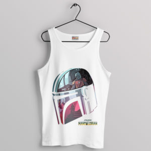 The Way of Mando Beskar Helmet White Tank Top