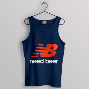 Thirsty New Balance Need Beer Navy Tank Top