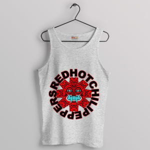 Tiki Face Art Red Hot Chili Peppers Sport Grey Tank Top