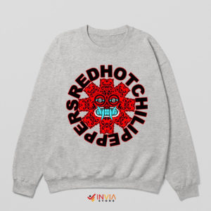 Tiki Face Cartoon RHCP Logo Sport Grey Sweatshirt