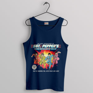 Timeless Music Sgt. Pepper's Art Navy Tank Top