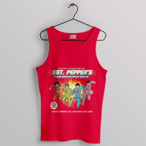 Timeless Music Sgt. Pepper's Art Red Tank Top